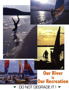 People not only use the Ohio River as a source of drinking water, they recreate on it! Photos and montage by John Blair, used with permission, © BlairPhotoEVV