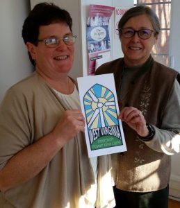 Robin, left, with OVEC board member Rev. Rose Edington.